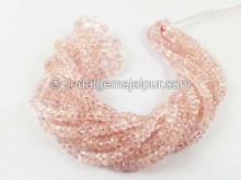 Light Pink Morganite Faceted Roundelle Beads